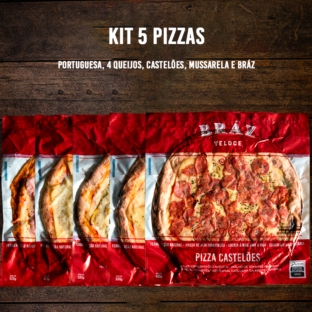 Kit 5 Pizzas Bráz Veloce