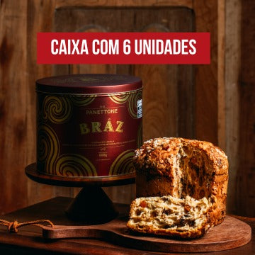 Caixa com 6 Panettones Bráz