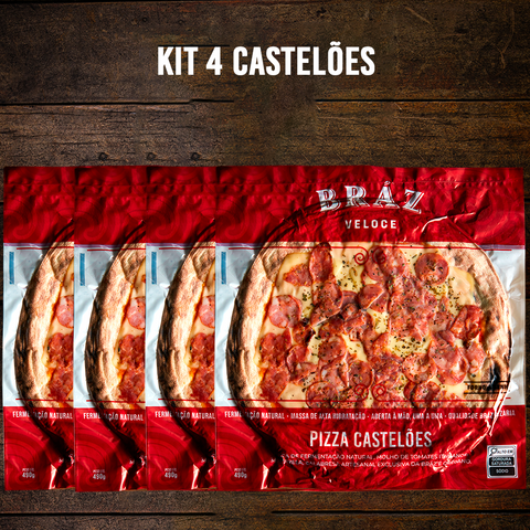 Kit 4 Pizzas Bráz Veloce Castelões