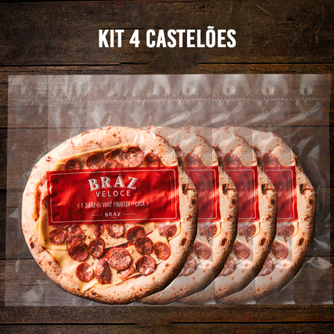 Kit 4 Pizzas Bráz Veloce Castelões