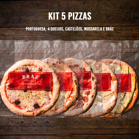 Kit 5 Pizzas Bráz Veloce